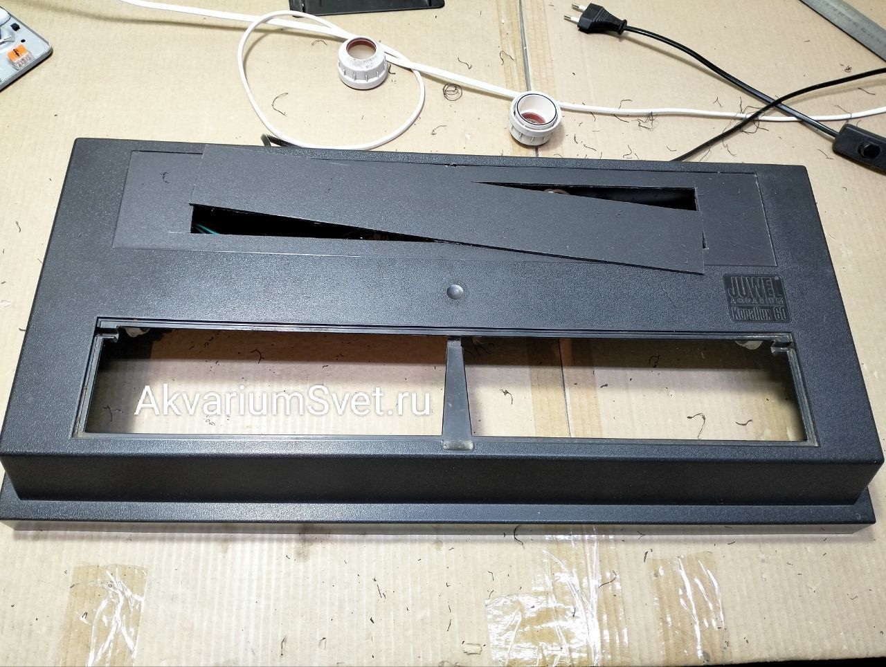 Разборка крышки juwe 1x15W